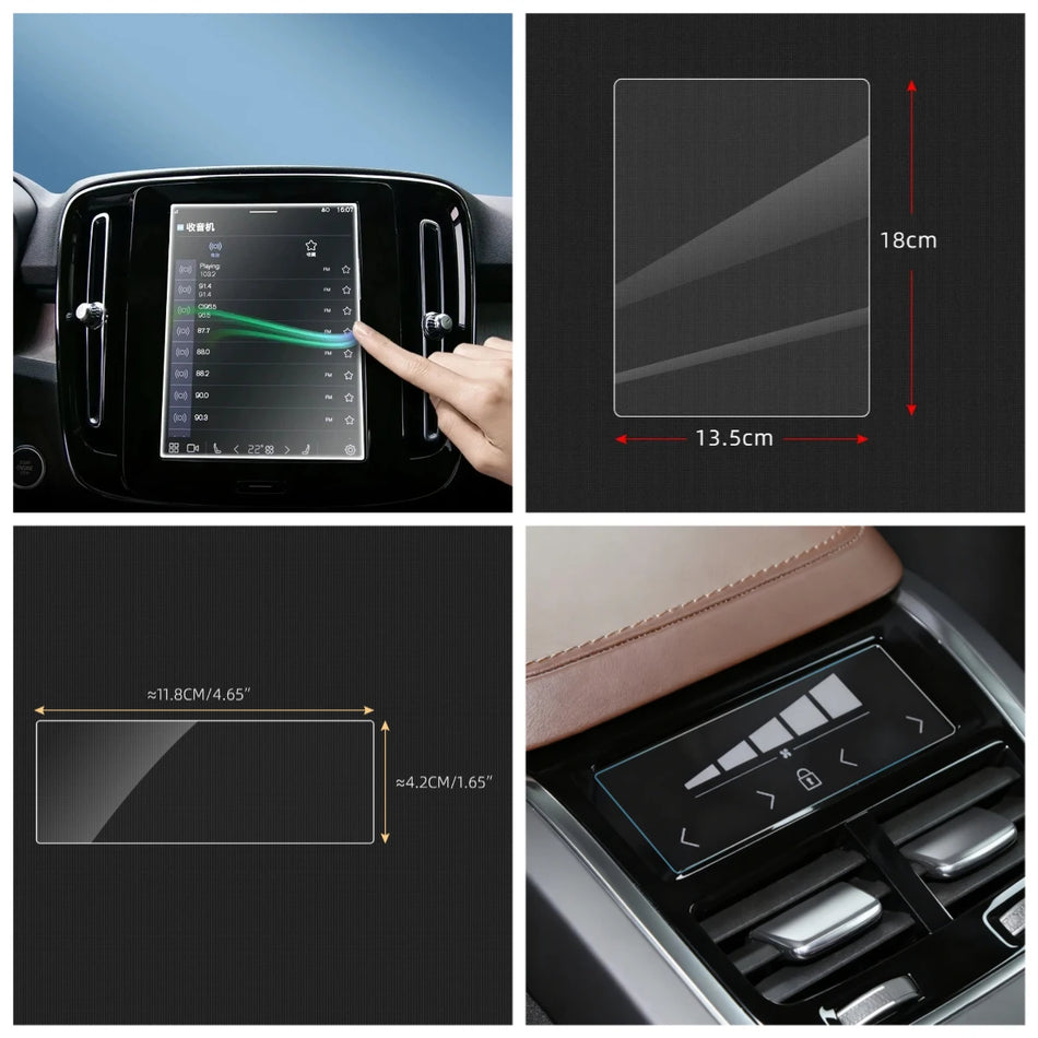 Karkaistu lasinäytönsuojus Volvo XC40 XC60 XC90 V90 2019-2021 infotainment-näytölle