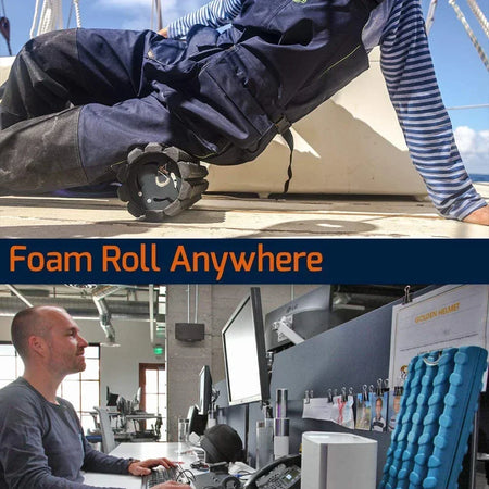 Foam Roller Bravo-Sage &ndash; Collapsible Travel Design for Back Pain Relief