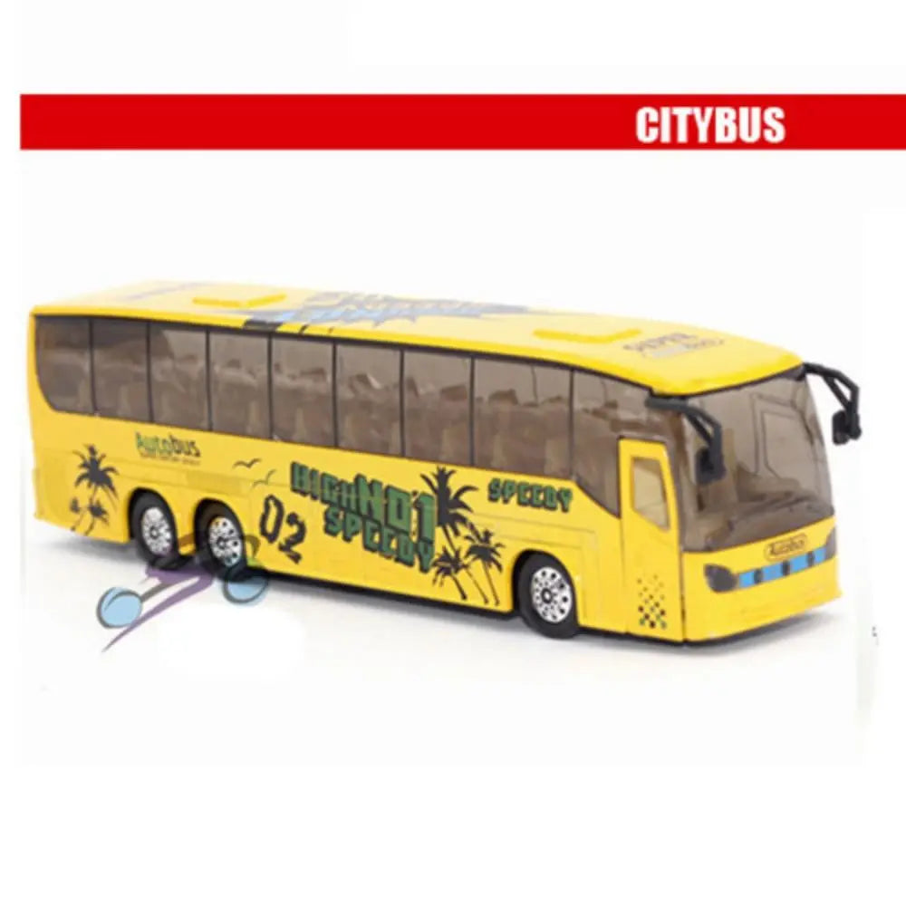 High-Quality Alloy Pull Back Bus Model Toy for Kids