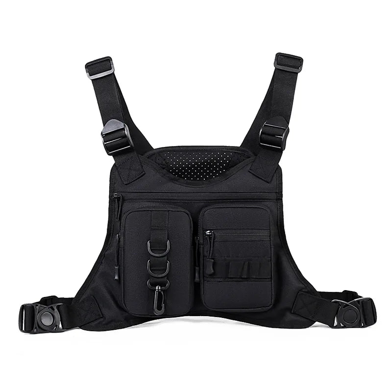 Tactical Molle Front Chest Rig Vest Bag &ndash; Adventure Ready Black