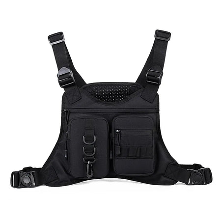 Tactical Molle Front Chest Rig Vest Bag &ndash; Adventure Ready Black