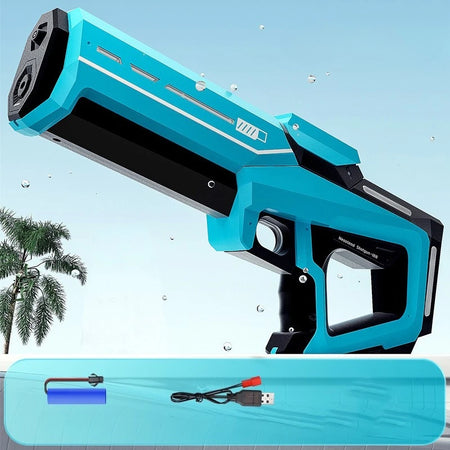 Electric Water Gun Squirt Pistol Blue