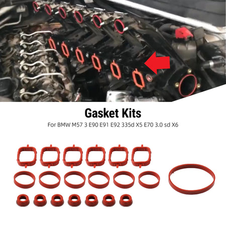Intake Manifold Gasket Kit for BMW N52 N54 N55 M57 325i 330i by InterCyprus Trading Ltd