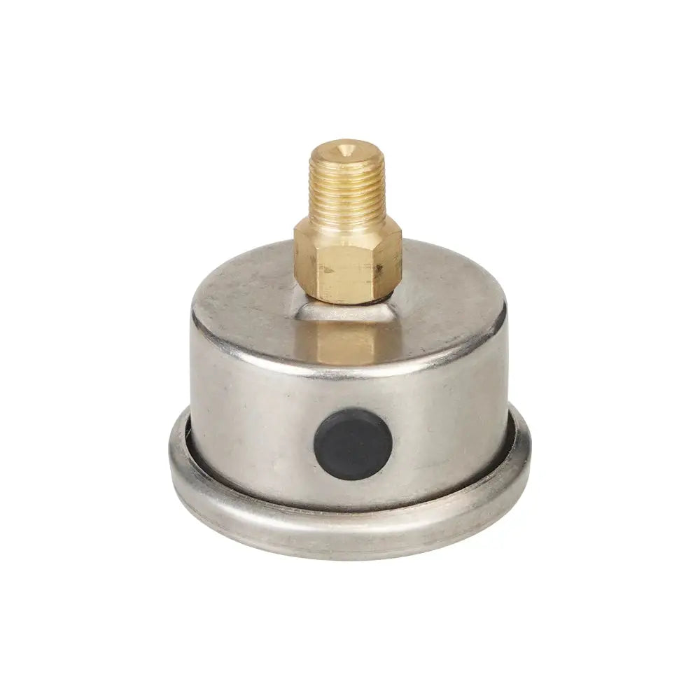 Adjustable Fuel Pressure Regulator with White Oil Gauge With AN8/10 Feed Fitting & AN6 Return Line Fitting & AN8/10 End Cap by InterCyprus Trading Ltd