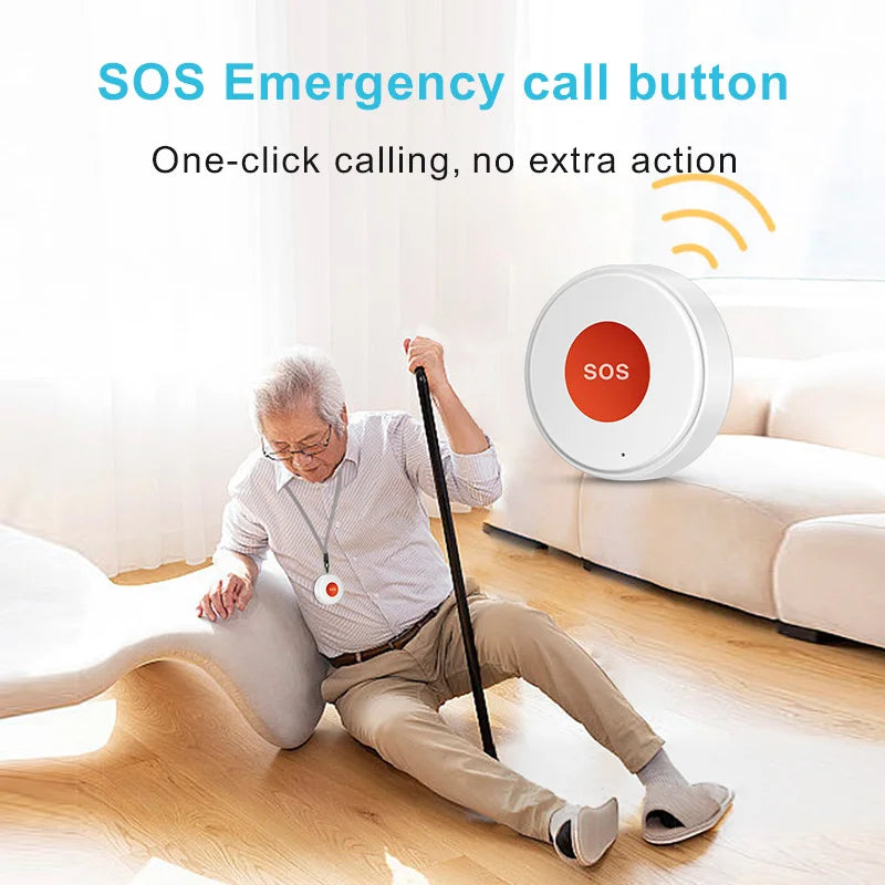 Tuya WiFi SOS Button Hanging Rope - One Key Emergency