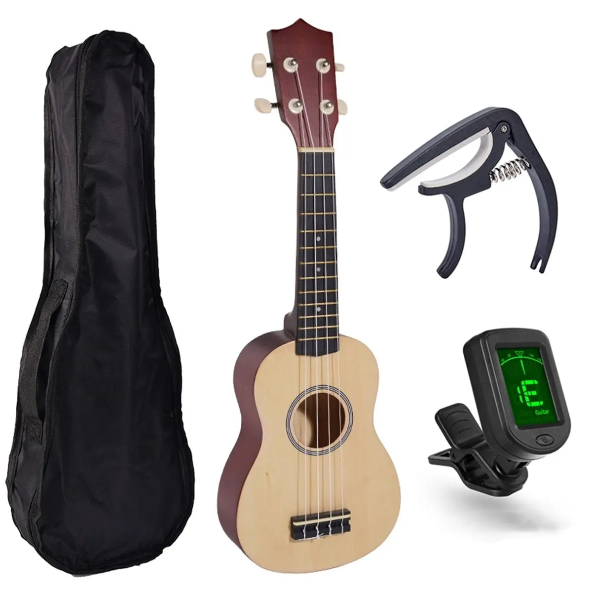 Miwayer Soprano Ukulele &ndash; Beginner Friendly Starter Kit Burundy 21 Inch