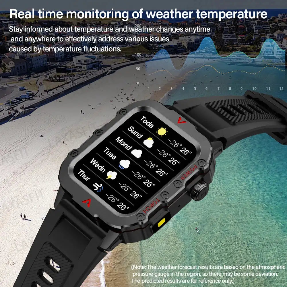 LAXASFIT Military Smartwatch Bluetooth Talking 1.73 Inch