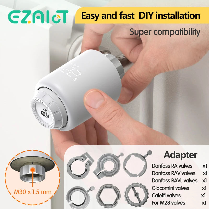 WiFi ZigBee Thermostatic Valve &ndash; Voice Control Ready