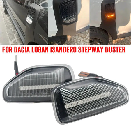 For Renault Duster Dacia Duster II 2017 2018 2019 2020 2021 2022 LED Dynamic Side Marker Turn Signal Light by InterCyprus Trading Ltd