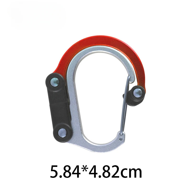 Hybrid Gear Clip Carabiner - 360 Degree Rotating Hook Red