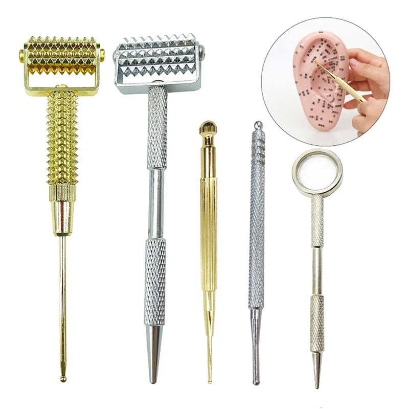 Χάλκινη Ρεφλεξολογία Αναδιπλούμενη Βελόνα Ακουπunktura Αυτιού Μασάζ