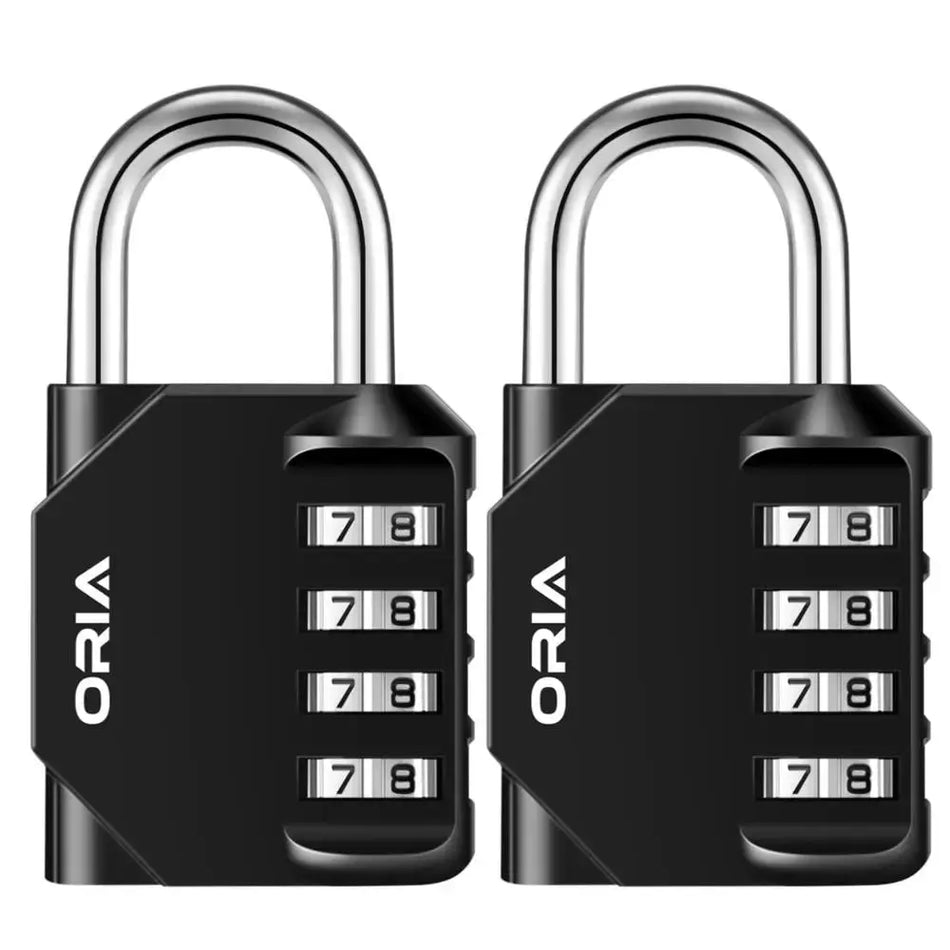 Waterproof 4 Digit Padlock Set For Door And Luggage, 2 Pack by InterCyprus Trading Ltd