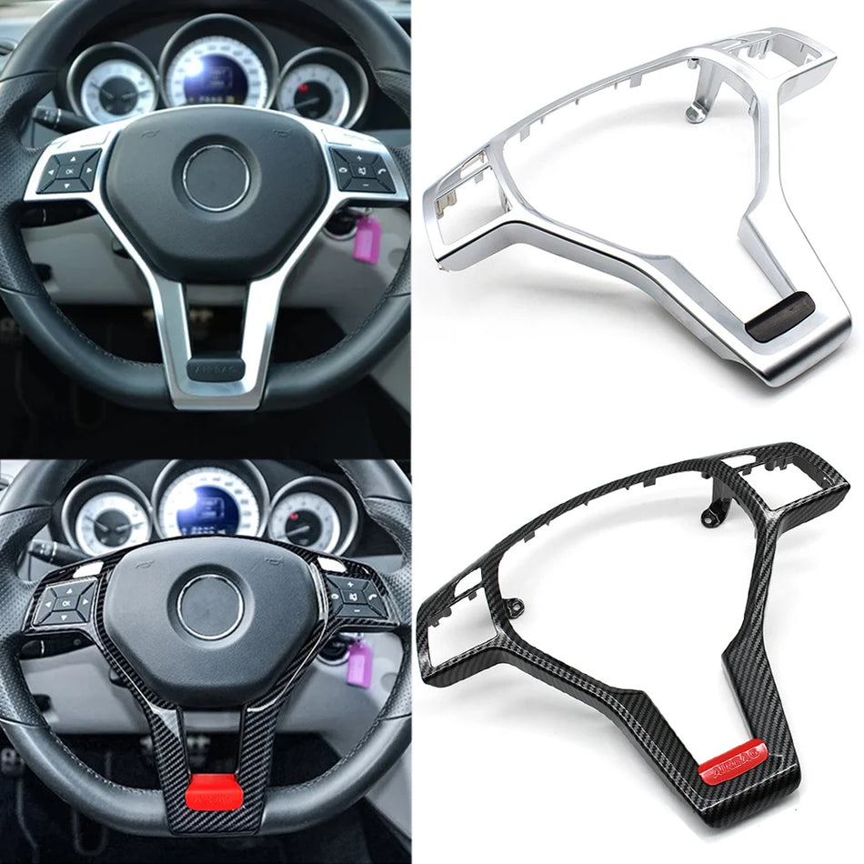 Steering Wheel Chrome Panel Trim Assembly Bezel Cover Plate for Mercedes-Benz W176