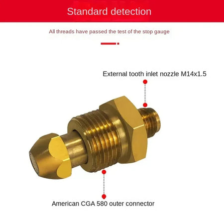 CGA580 Conversion Joint - Internal to External Thread M14