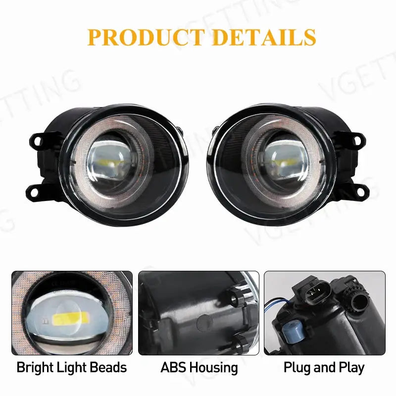 Daytime Running Light DRL Angel Eyes Fog Lamp Led for Toyota Corolla Altis 2008 2009 2010 Driving Light Auto Halogen Daylight by InterCyprus Trading Ltd