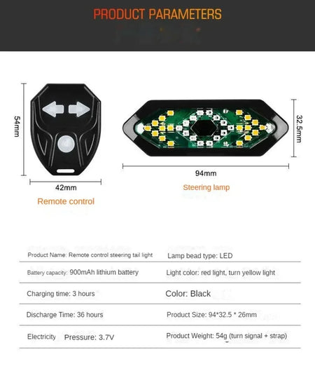 New Bike Rear Lamp Wireless Remote &ndash; Ultra Bright Tail Light