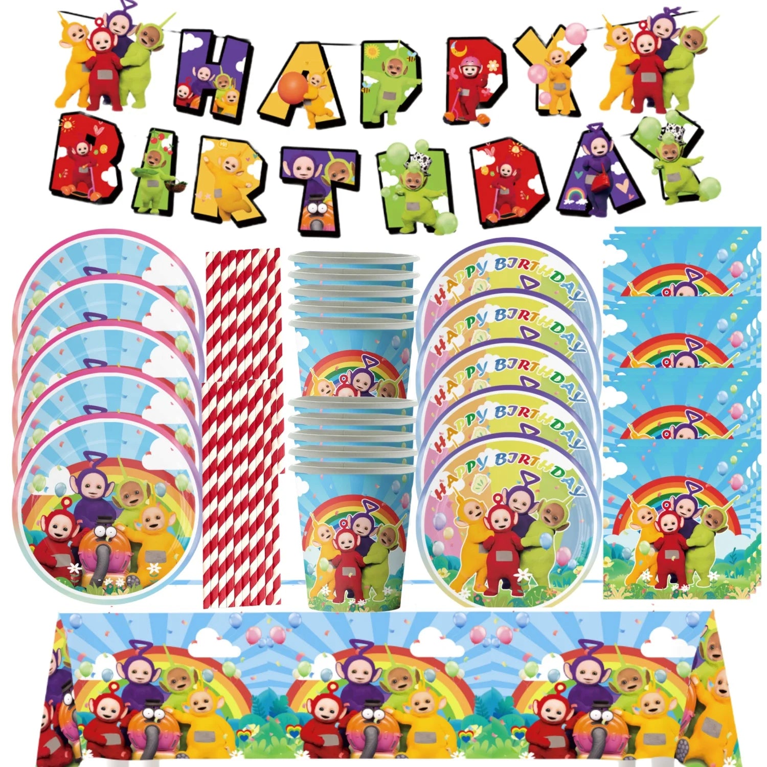 Tinky Winky Birthday Party Decoration Set