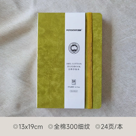 POTENTATE Linen-Bound Hardcover Artists Paper Pads &ndash; Smooth 13x19cm Yellow