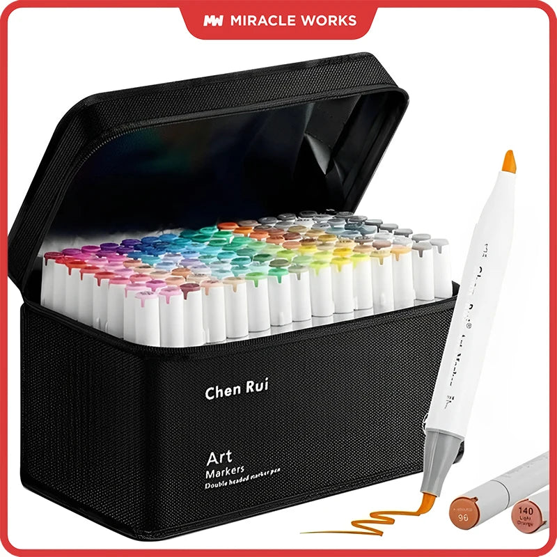 Professional Art Marker Set &ndash; Dual Tip Alcohol Markers
