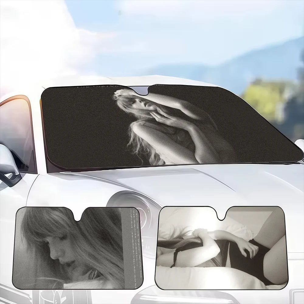 Hot Singer Tortured Poets Car Sunshade - Anti-UV Windshield Cover