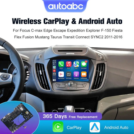 Wireless Carplay For Ford Sync2 2011-2016 Explorer Focus Fiesta C-max Edge F150 Fusion Taurus Support Android Auto BT Airplay by InterCyprus Trading Ltd