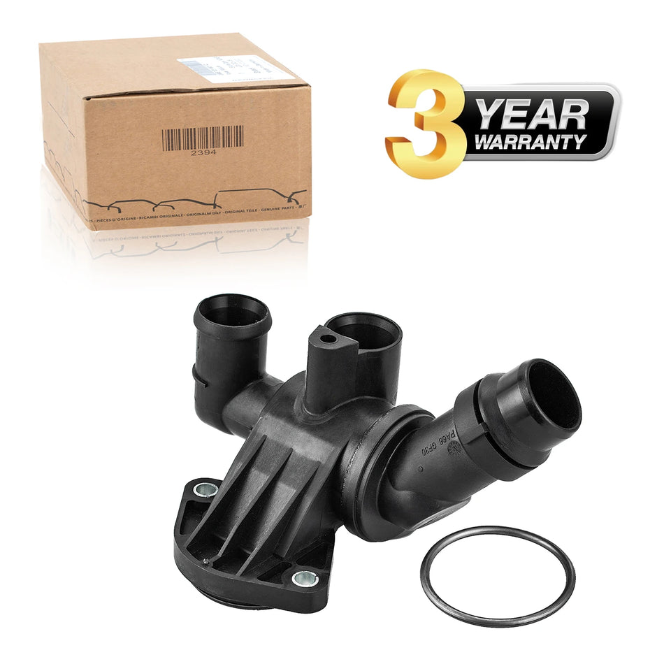 Engine Coolant Thermostat for Audi A4 B7 A6 C6 TT 2.0 TFSI Metal And Plastic Housing