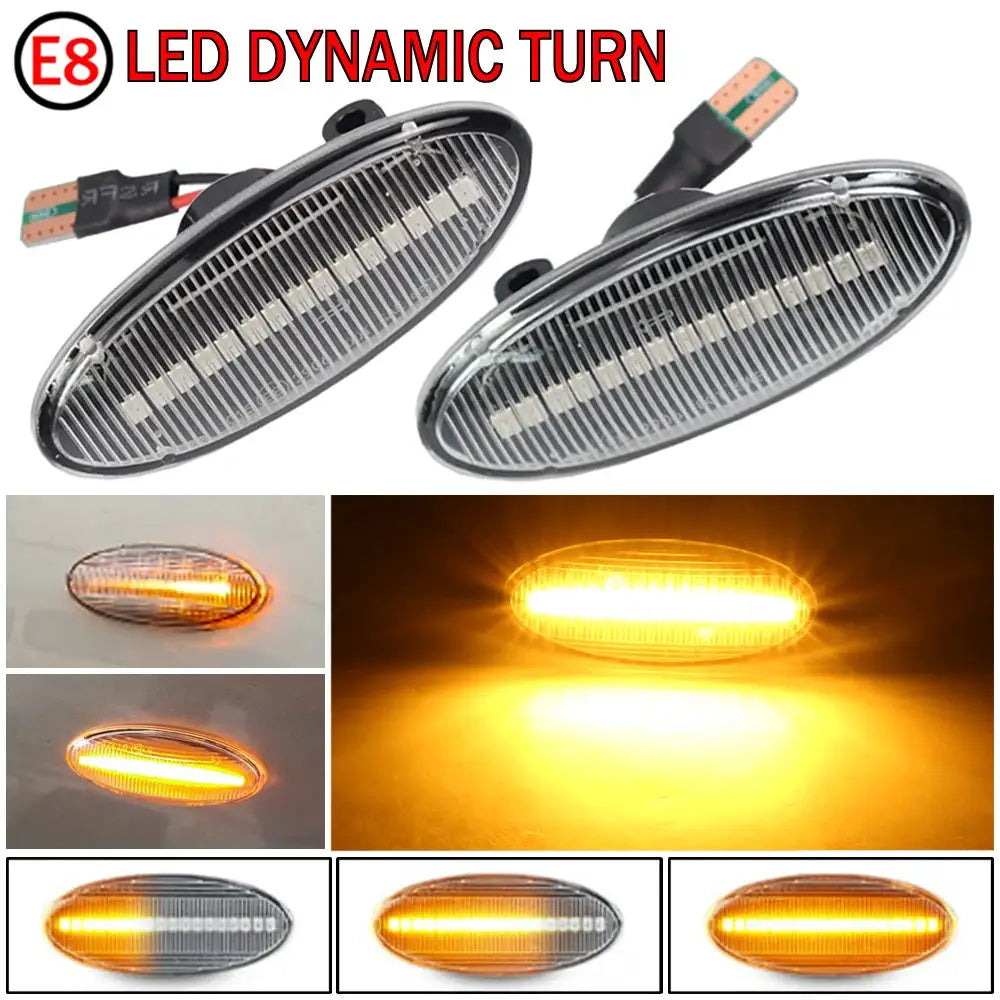 LED Side Marker Mirror Indicator Lamp Flowing Water Turn Signal Light For Nissan Qashqai Dualis Juke Micra March Micra Note by InterCyprus Trading Ltd