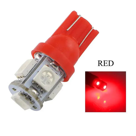 KEVANLY T10 LED Signal Light &ndash; Bright Ice Blue 6000K Illumination Red / 10pcs