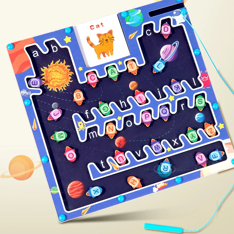 Montessori Magnetic Alphabet Maze Letter Puzzle - Magnet
