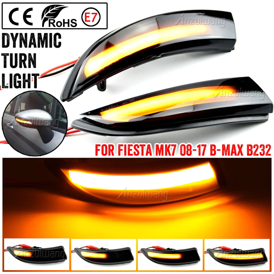 Dynamic Sequential LED Turn Signal Lights for Ford Fiesta Mk7 B-Max