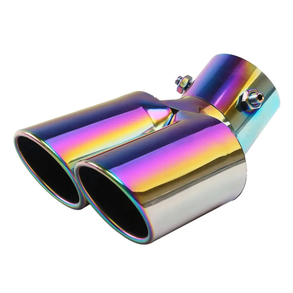 Universal Dual Exhaust Tip Stainless Steel Slant Cut Tip for Car Exhaust Pipe Extension Modification Decoration Muffler Tailpipe by InterCyprus Trading Ltd