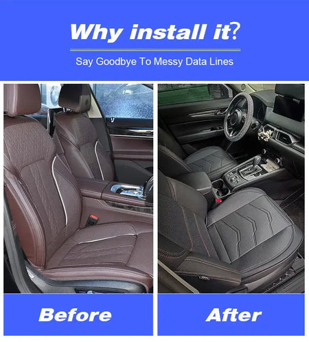 Vtear Universal PU Leather Car Seat Cushion Front Seat Pad Cover Breathable Non-Slip Bottom Protector Interior Accessories Parts by InterCyprus Trading Ltd