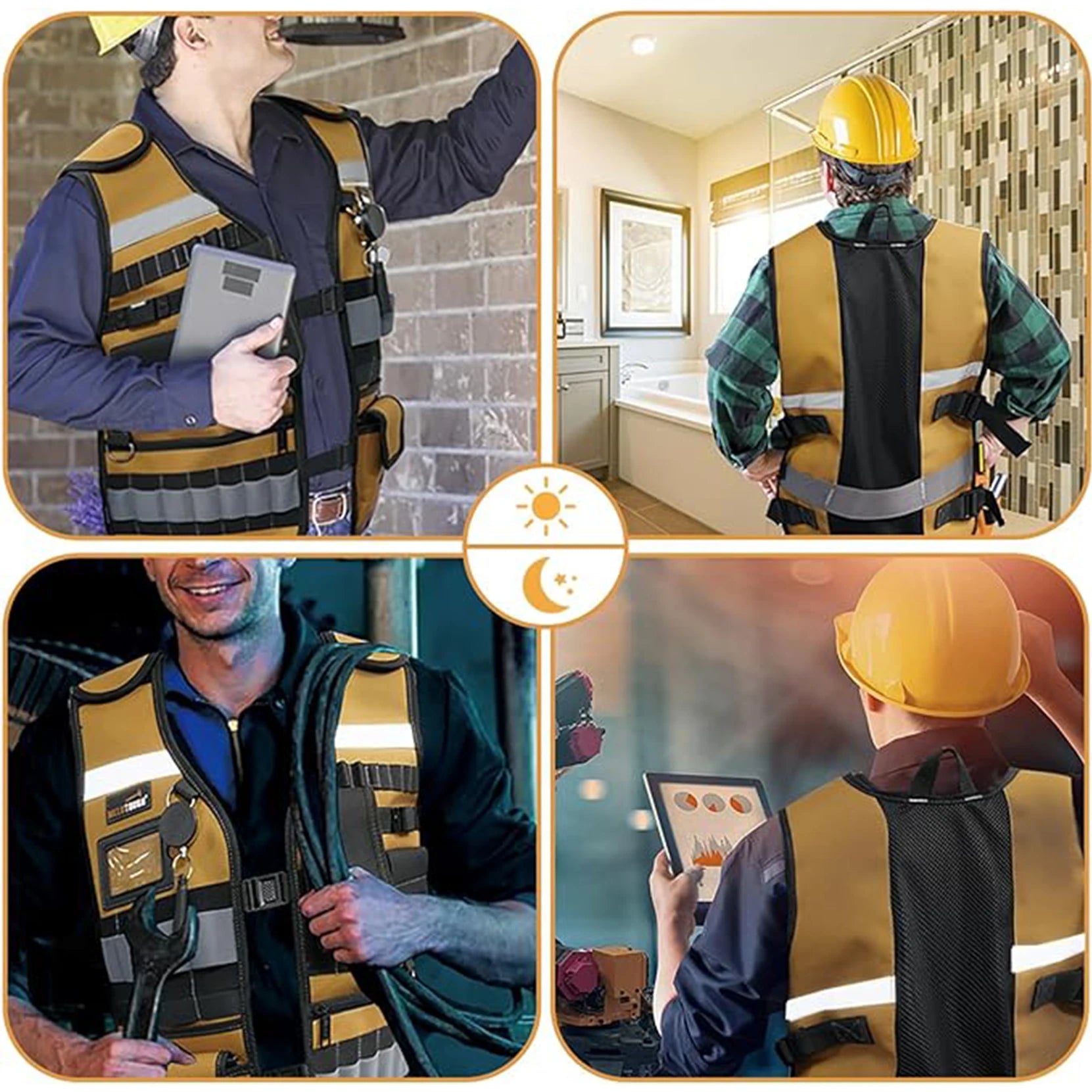 MELOTOUGH Tool Vest &ndash; Adjustable Straps With Phone Holder