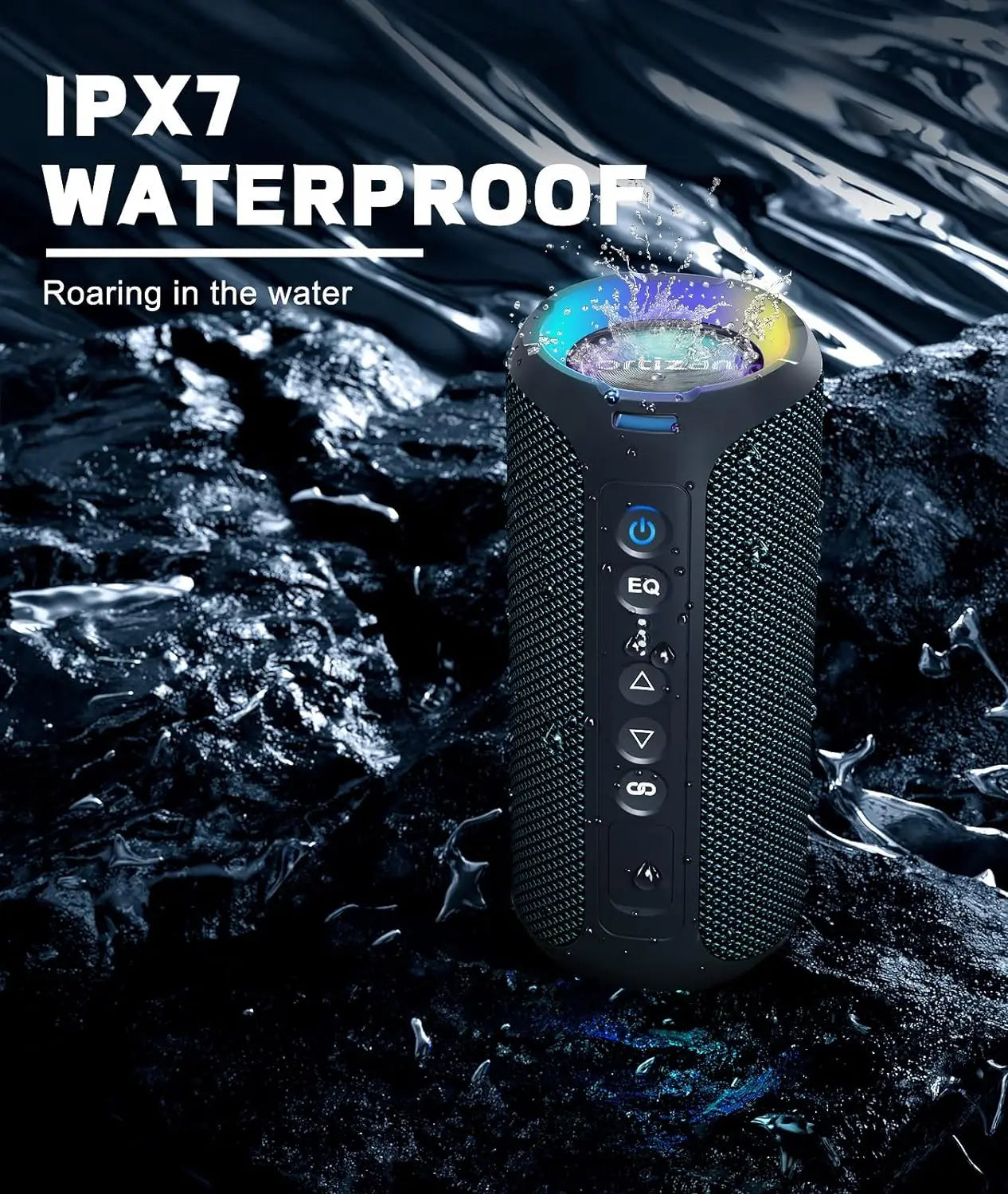 Ortizan 40W Portable Bluetooth Speaker with Deep Bass &amp; IPX7 Waterproof