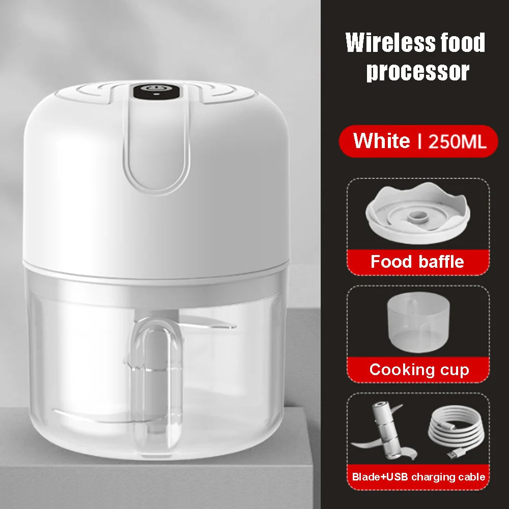 Mini Meat Grinder YC-01 &ndash; USB Rechargeable Convenience White 250ML