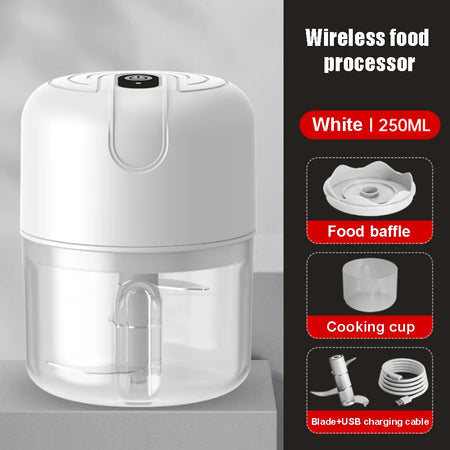 Mini Meat Grinder YC-01 &ndash; USB Rechargeable Convenience White 250ML