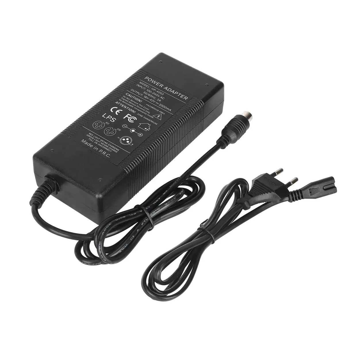 42V 2A Multi-Voltage Lithium Battery Charger for Electric Scooters and Bikes