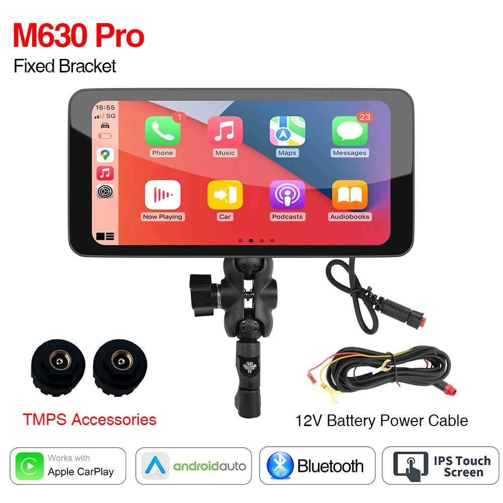 6.5Inch Moto Screen - Wireless CarPlay Android Auto M630 PRO TPM