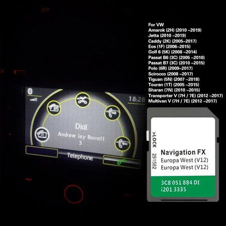 8GB VW FX V12 West Map SD Card RNS310 &ndash; Fast Update CHINA / FX V12 WEST