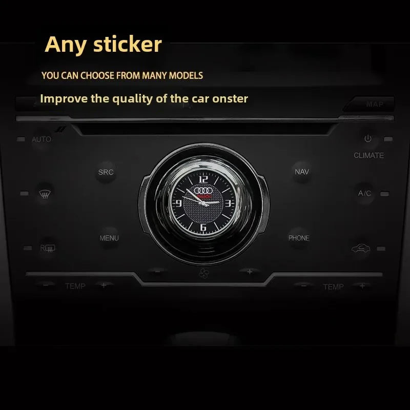 1Pc Car Mini Clock Quartz Night For Audi Sline - Night Light