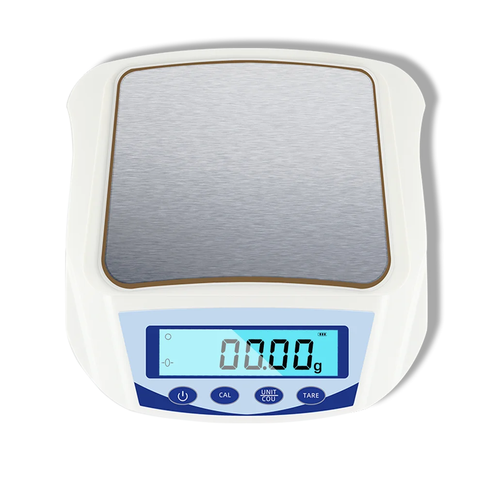 1000g/0.01g Electric Scales &ndash; 0.01g Precision Compact Scale WHITE