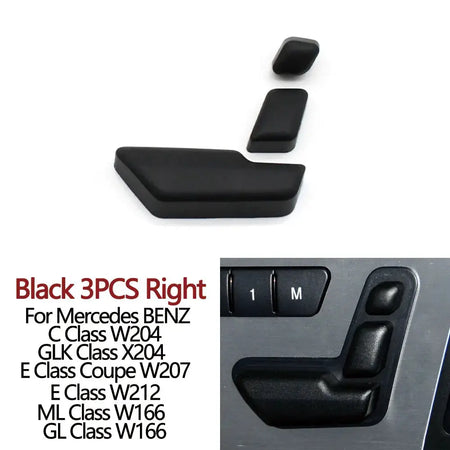Car Left Right Seat Adjust Switch Control Button Cover Replacement For BENZ C GLK E ML GL Class W204 C204 X204 W212 W207 W166 by InterCyprus Trading Ltd