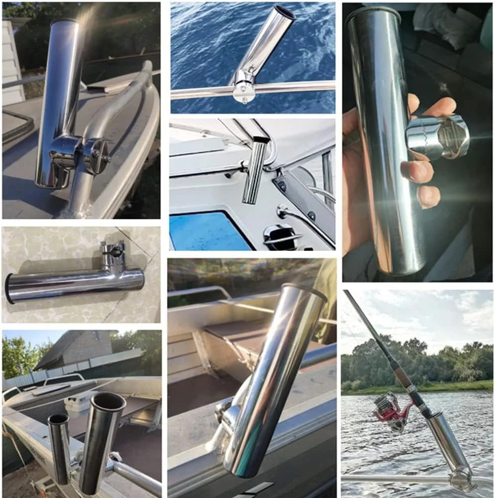2 Pcs Stainless Steel Marine Rod Holders &ndash; Adjustable