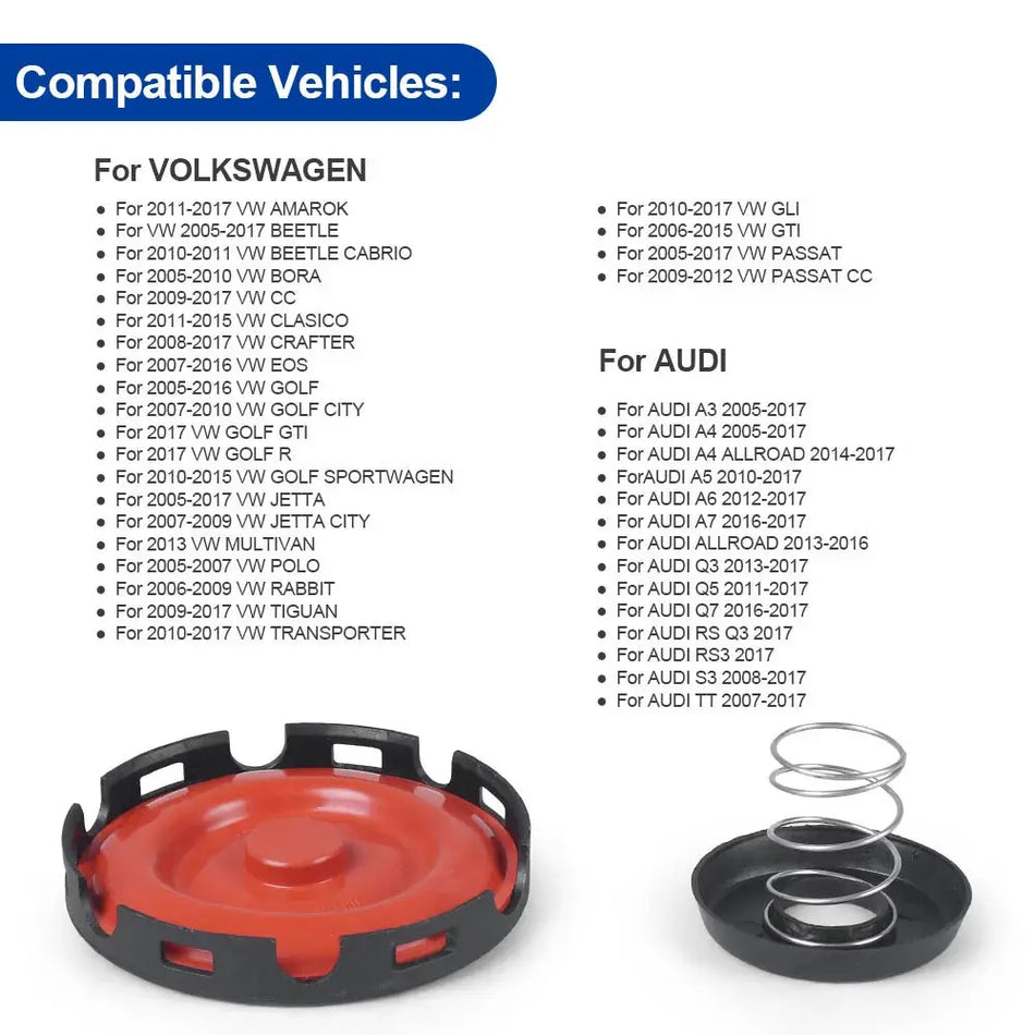 PCV Valve Diaphragm for Audi VW A3 A4 A5 A6 A7 Golf Jetta Polo by InterCyprus Trading Ltd