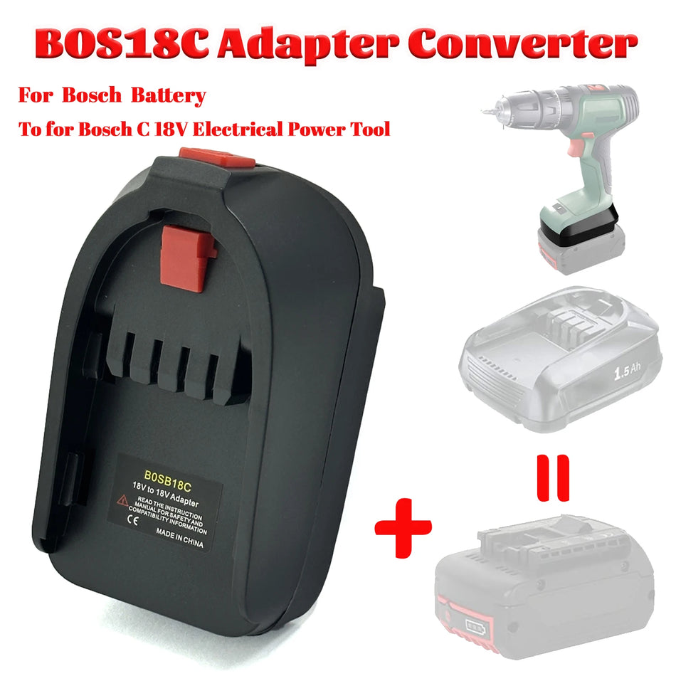 Adaptador de Bateria Para Bosch 18V Pro BAT618 Para Ferramentas de Potência Domésticas Verdes