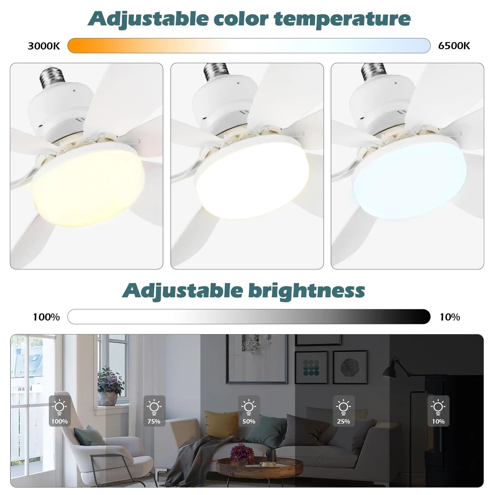 IRALAN Ceiling LED Light Fan 52CM &ndash; Remote Control