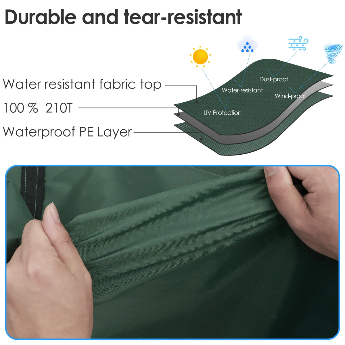 Large Capacity Waterproof Cushion Storage Bag - Outdoor Furniture Protection Cover