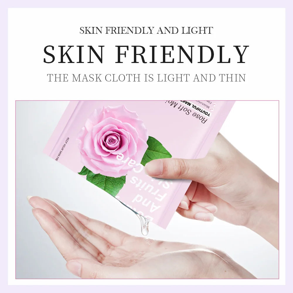 8pcs Natural Plant Face Mask - Moisturizing &amp; Firming Korean Skincare