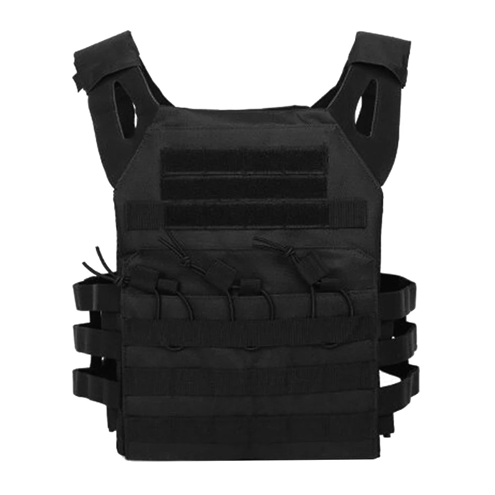 JPC Molle Plate Carrier &ndash; Lightweight Water Repellent Vest Black