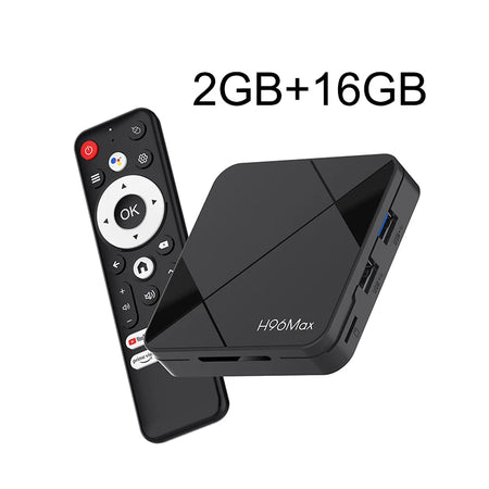 H96 MAX Android TV Box 4K RK3518 &ndash; Google Assistant YouTube 2GB 16GB / US Plug